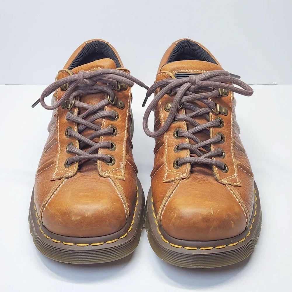 Dr. Martens Shoes Mens Size 10 Brown Leather Lace Up Chunky Sole Casual 11306